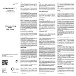 CYANOCONTROL Gebrauchsanweisung Manual - K&ouml;lle