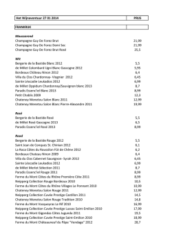 Het Wijnavontuur 22 10 2014 PRIJS FRANKRIJK Champagne Guy