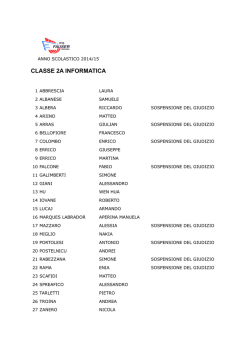 CLASSE 2A INFORMATICA