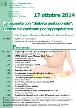La paziente con diabete gestazionale