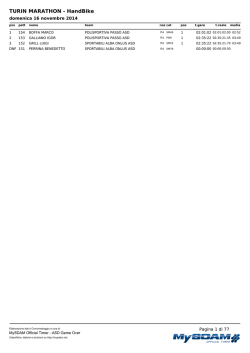 TURIN MARATHON - HandBike