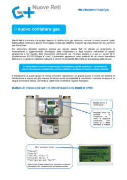 Il nuovo contatore gas