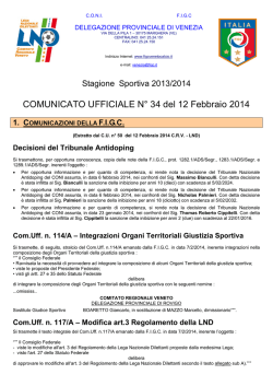 COM. UFF. 34 - FIGC Veneto