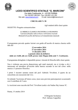 La musica classica incontra la filosofia