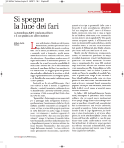 Si spegne la luce dei fari