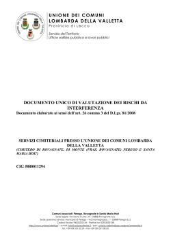 unione dei comuni lombarda della valletta documento unico di