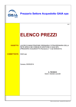 Elenco Prezzi - Lotti 1,2,3,4,5,6,7,8,9