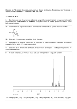TECNOLOGIE ALIMENTARI” - 5 CREDITI - AA 2013