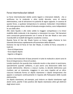 Forze intermolecolari deboli - E