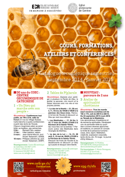 cours, formations, ateliers et conf&eacute;rences