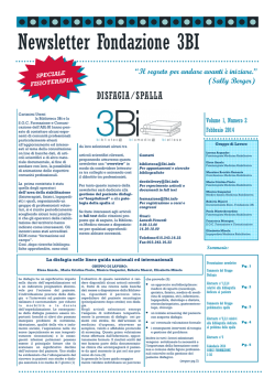 Newsletter n°2 - Fondazione 3Bi