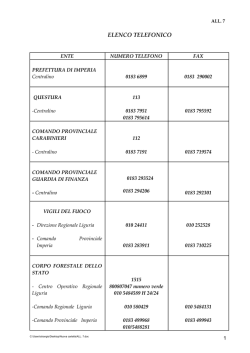 elenco telefonico - Comune di Imperia
