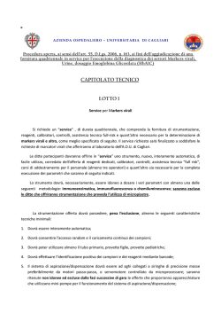 CAPITOLATO TECNICO LOTTO 1 - Cagliari