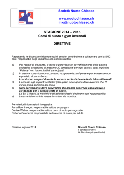 direttive - Societ&agrave; Nuoto Chiasso