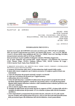 INFORMAZIONE PREVENTIVAsettembre2014