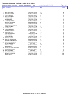 Mercoled&igrave; 26 marzo