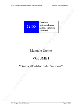 GSI - Gestione Informatizzata Segreteria Studenti