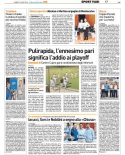 Danza sportiva Nicolas e Martina orgoglio di Montecalvo