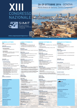 Locandina - XIII Congresso Nazionale SIMIT
