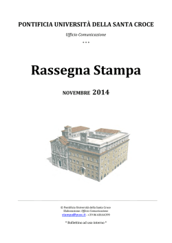 Novembre 2014 - Universidad Pontificia de la Santa Cruz