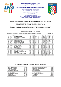 Classifiche Finali 2013-14