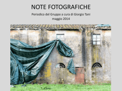 NOTE FOTOGRAFICHE