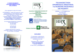 scarica qui il programma - Fondazione Italiana HHT