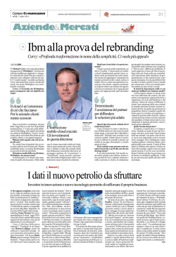 Ibm alla prova del rebranding - Corriere delle comunicazioni