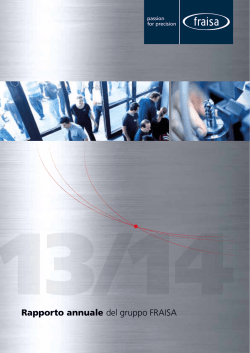 Annual Report of the FRAISA Group 2013/14