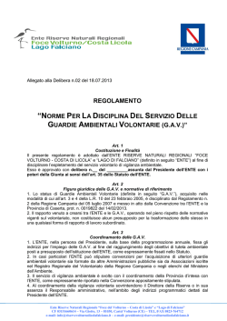 norme per la disciplina del servizio delle guardie ambientali