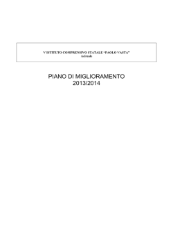 piano di miglioramento