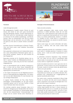 RUNDBRIEF CIRCOLARE - Deutsche Schule Rom