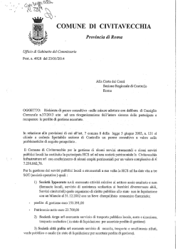 Parere Corte dei Conti - Comune di Civitavecchia