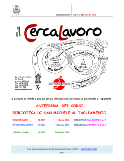 anteprima dei corsi biblioteca di san michele al tagliamento