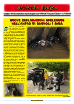 cronache ipogee - FSR-FVG e La Gazzetta dello speleologo