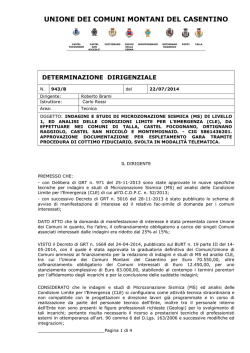 UNIONE DEI COMUNI MONTANI DEL CASENTINO