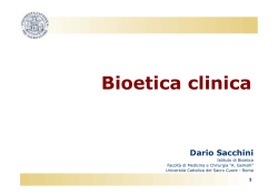 Bioetica clinica - ITST Home Page