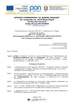 Bando - Istituto Comprensivo 64° Rodari