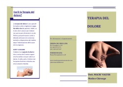 TERAPIA DEL DOLORE - Medicina Estetica Naturale Gemona