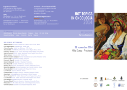 HOT TOPICS IN ONCOLOGIA