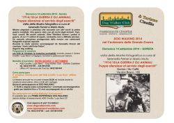 “1914/18:LA GUERRA E GLI ANIMALI. Truppe