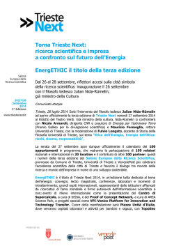 Torna Trieste Next: ricerca scientifica e impresa a confronto sul