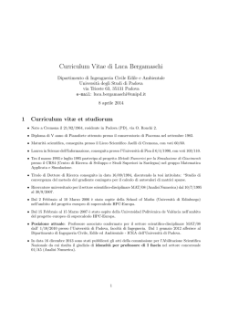 Curriculum Vitae di Luca Bergamaschi