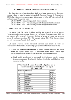 designazione degli acciai - itis galileo galilei conegliano
