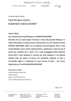 Kylie Minogue indossa