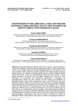geotourism in the abruzzo, lazio and molise national park (central
