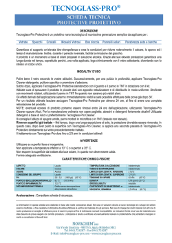 Scheda tecnica protettivo - Tecnoglass-pro