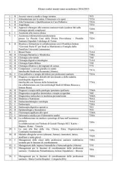 Codici ed elenco Master