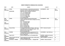 crediti formativi consiglio del 25/10/2014