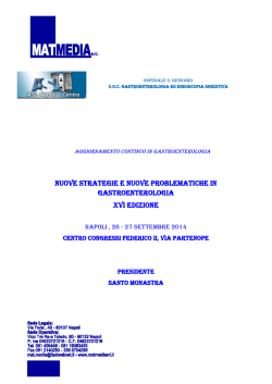 Programma - Ordine dei Medici Chirurghi e degli Odontoiatri di Napoli